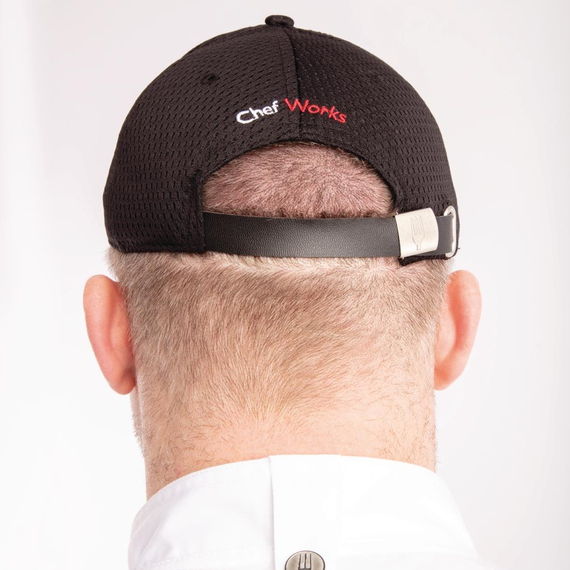 Chef Works Cool Vent Baseballmütze Schwarz 2 Chef Works Cool Vent Baseballmütze Schwarz