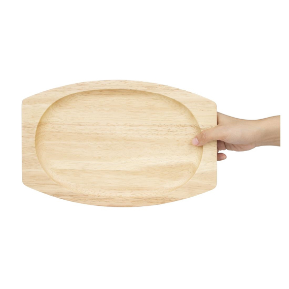 Olympia Hevea-Brett für Gusseisen-Oval-Sizzler 335x205mm für GJ557 4 Olympia Hevea-Brett für Gusseisen-Oval-Sizzler 335x205mm für GJ557