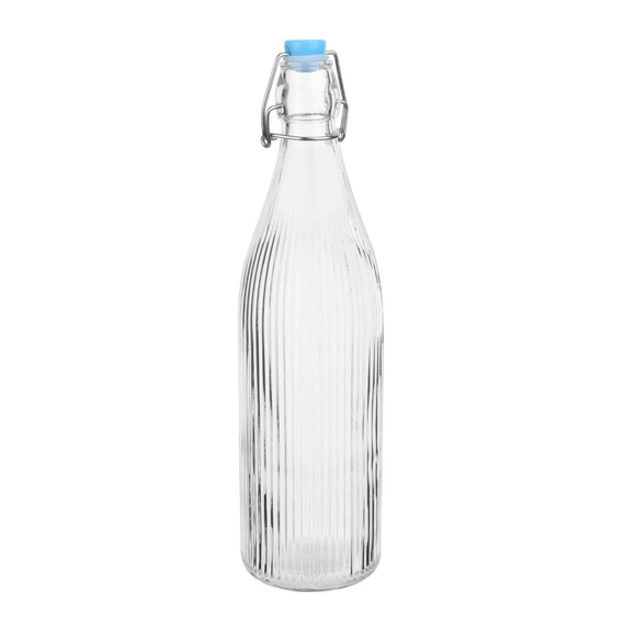 Olympia Glasflaschen mit Riffelung und Swing-Top 1Ltr (6 Stück) Olympia Glasflaschen mit Riffelung und Swing-Top 1Ltr (6 Stück)