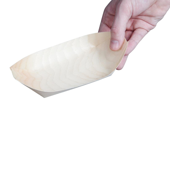 Fiesta Compostable biologisch abbaubare Holz-Schiffchen 19cm (100 Stück) 3 Fiesta Compostable biologisch abbaubare Holz-Schiffchen 19cm (100 Stück)