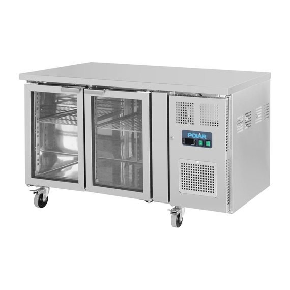Polar U-Serie Premium 2-türiger Thekenkühlschrank mit Glastüren 1 Polar U-Serie Premium 2-türiger Thekenkühlschrank mit Glastüren
