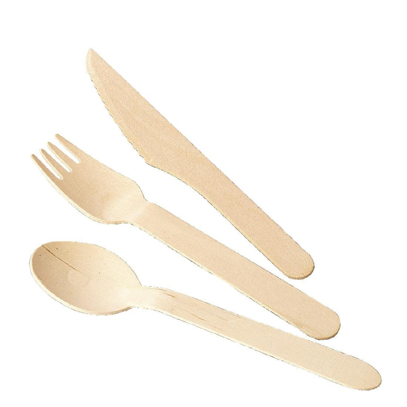 Fiesta Kompostierbare Dessertlöffel aus Holz (Packung mit 100 Stück) Fiesta Kompostierbare Dessertlöffel aus Holz (Packung mit 100 Stück)