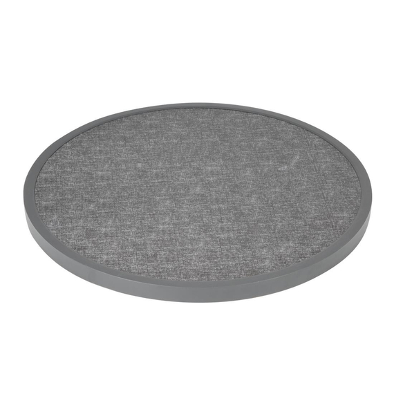 Runde Bolero-Tischplatte aus Glasfaser, gebürstet schwarz, 580 mm Runde Bolero-Tischplatte aus Glasfaser, gebürstet schwarz, 580 mm