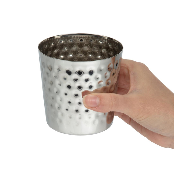 Olympia Pommes-Frites-Becher Edelstahl 8,5cm 3 Olympia Pommes-Frites-Becher Edelstahl 8,5cm