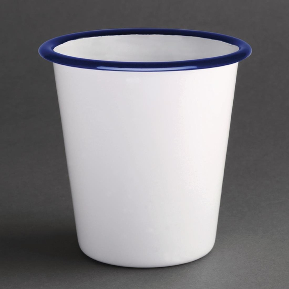 Olympia emaillierte Becher weiß-blau 31cl (6 Stück) Olympia emaillierte Becher weiß-blau 31cl (6 Stück)