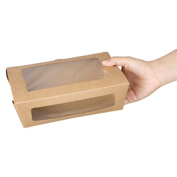 Fiesta Recycelbare Salatbox mit PET-Fenster 1200ml (Packung mit 150 Stück) 3 Fiesta Recycelbare Salatbox mit PET-Fenster 1200ml (Packung mit 150 Stück)