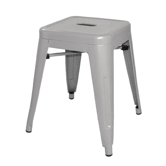 Bolero Bistro niedriger Hocker aus verzinktem Stahl (4 Stück) 1 Bolero Bistro niedriger Hocker aus verzinktem Stahl (4 Stück)