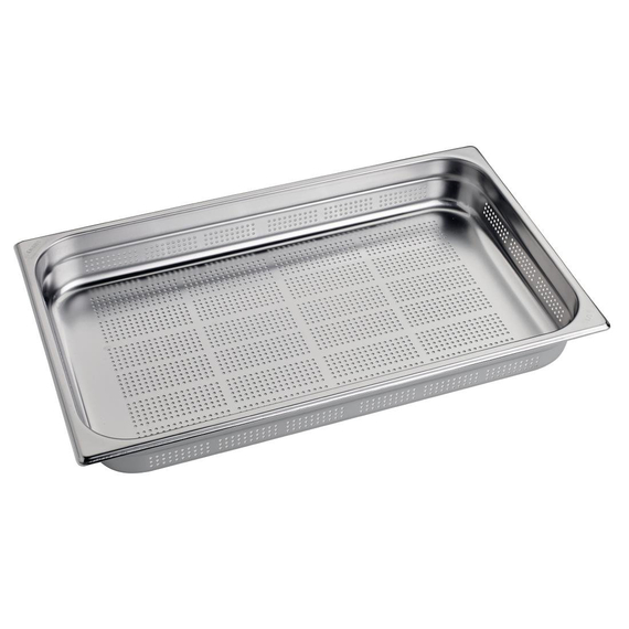 Gastro M Edelstahl-GN-Behälter perforiert 1/1GN 65mm Gastro M Edelstahl-GN-Behälter perforiert 1/1GN 65mm