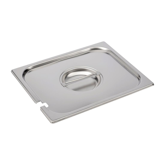 Gastro M Deckel Edelstahl GN1/2 mit Löffelaussparung Gastro M Deckel Edelstahl GN1/2 mit Löffelaussparung