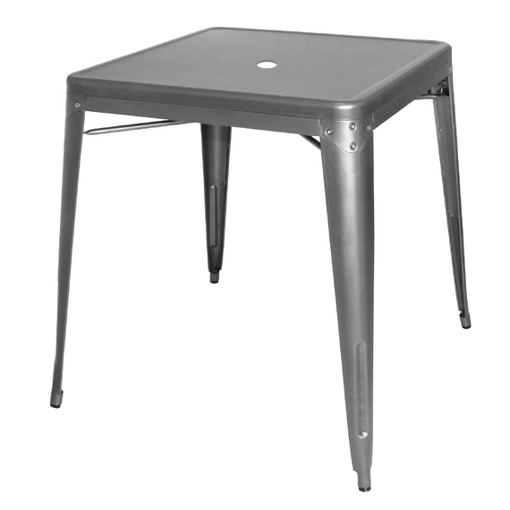 Bolero Bistro quadratischer Bistrotisch aus Stahl Grau 66cm 1 Bolero Bistro quadratischer Bistrotisch aus Stahl Grau 66cm