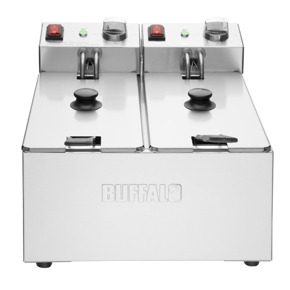 Buffalo Zwei Behälter Zwei Korb 2x3Ltr Aufsatzfritteuse 2x2kW 1 Buffalo Zwei Behälter Zwei Korb 2x3Ltr Aufsatzfritteuse 2x2kW