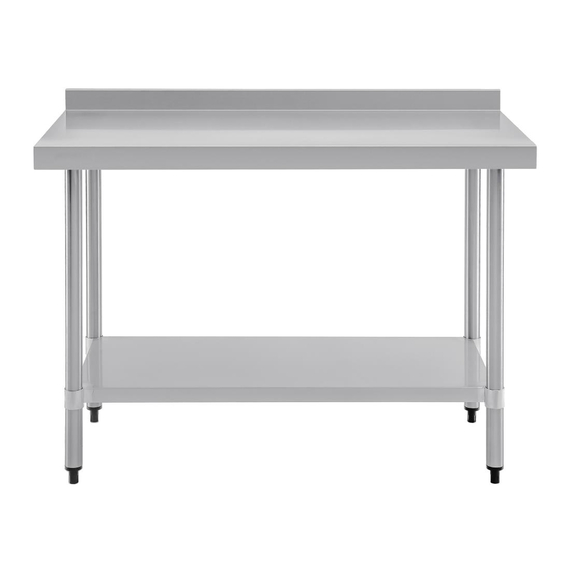 Vogue Edelstahl Arbeitstisch mit Aufkantung und Regalboden 120 x 60cm 5 Vogue Edelstahl Arbeitstisch mit Aufkantung und Regalboden 120 x 60cm