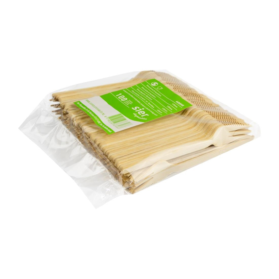 Sier Einweg-Snackgabel Bambus 135 mm (100 Stück) 4 Sier Einweg-Snackgabel Bambus 135 mm (100 Stück)