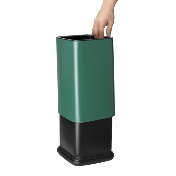 Bolero Quadrat Abfalleimer Grün 7Ltr 2 Bolero Quadrat Abfalleimer Grün 7Ltr