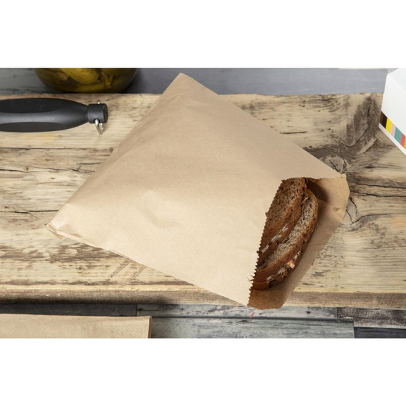 Vegware Kompostierbare Brottüten braun (100 Stück) 4 Vegware Kompostierbare Brottüten braun (100 Stück)