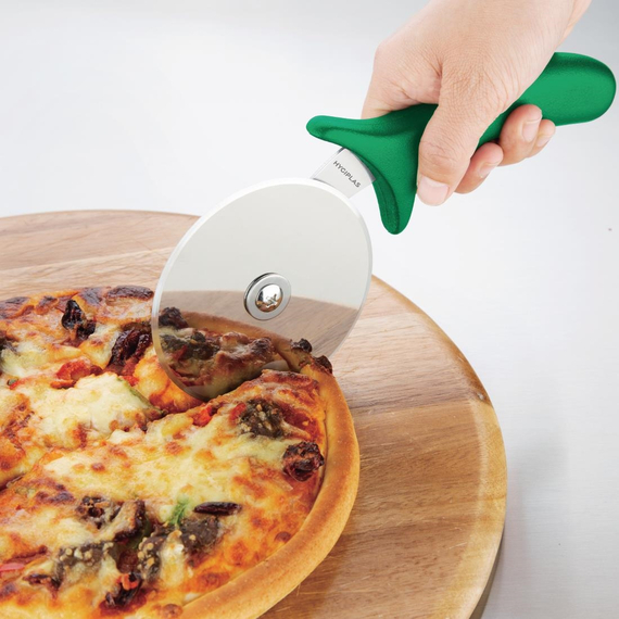 Hygiplas Pizzaschneider 10cm grün 2 Hygiplas Pizzaschneider 10cm grün