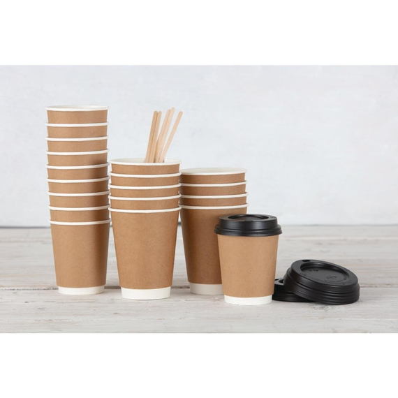 Fiesta Recyclable Deckel für 340ml- und 455ml-Heißgetränkebecher schwarz (50 Stück) 4 Fiesta Recyclable Deckel für 340ml- und 455ml-Heißgetränkebecher schwarz (50 Stück)