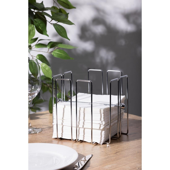 Olympia Serviettenhalter mit Gewicht 19 x 19cm 4 Olympia Serviettenhalter mit Gewicht 19 x 19cm