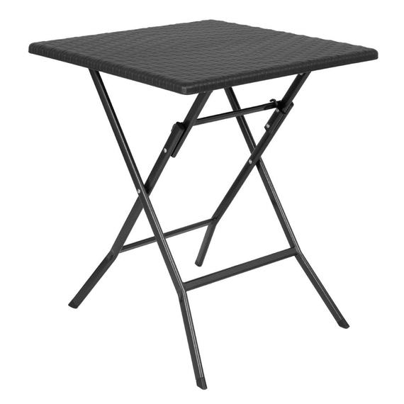 Bolero Quadratischer Klapptisch Schwarz 620mm 1 Bolero Quadratischer Klapptisch Schwarz 620mm