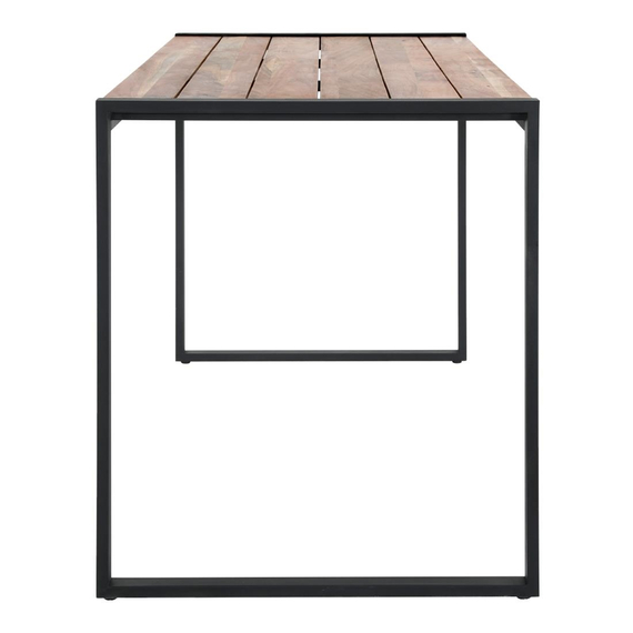 Bolero Industrie-Stehtisch aus Stahl und Akazie, 1800 x 900 mm 2 Bolero Industrie-Stehtisch aus Stahl und Akazie, 1800 x 900 mm