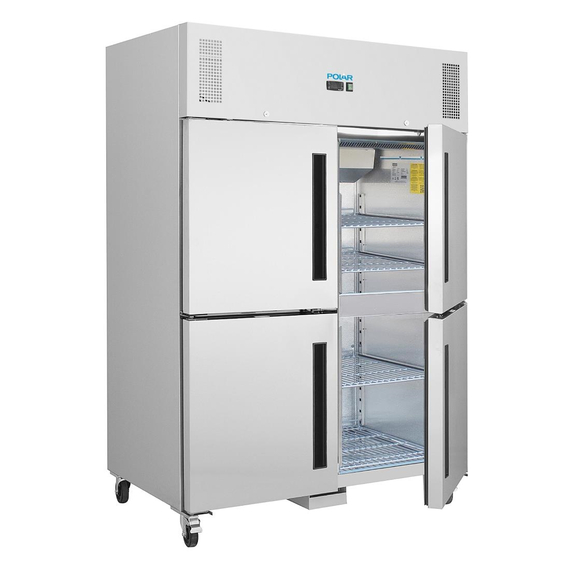 Polar Serie G Gefrierschrank Edelstahl mit geteilten Türen 1200L Polar Serie G Gefrierschrank Edelstahl mit geteilten Türen 1200L