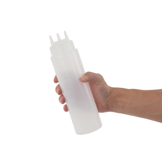 Vogue klare Quetschflasche mit 3 Düsen 24oz 2 Vogue klare Quetschflasche mit 3 Düsen 24oz