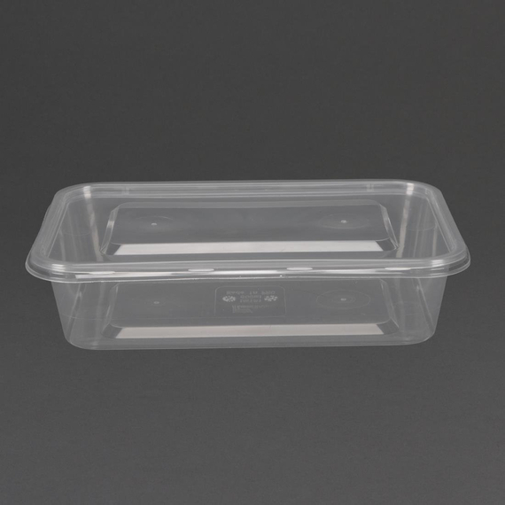 Fiesta Recyclingfähige Plastik-Mikrowellenbehälter mit Deckel Klein 500ml (250 Stück) Fiesta Recyclingfähige Plastik-Mikrowellenbehälter mit Deckel Klein 500ml (250 Stück)
