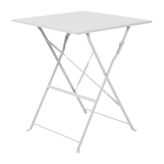 Bolero Perth Grau Gehweg Stil Stahl Tisch Quadratisch 600mm 7 Bolero Perth Grau Gehweg Stil Stahl Tisch Quadratisch 600mm