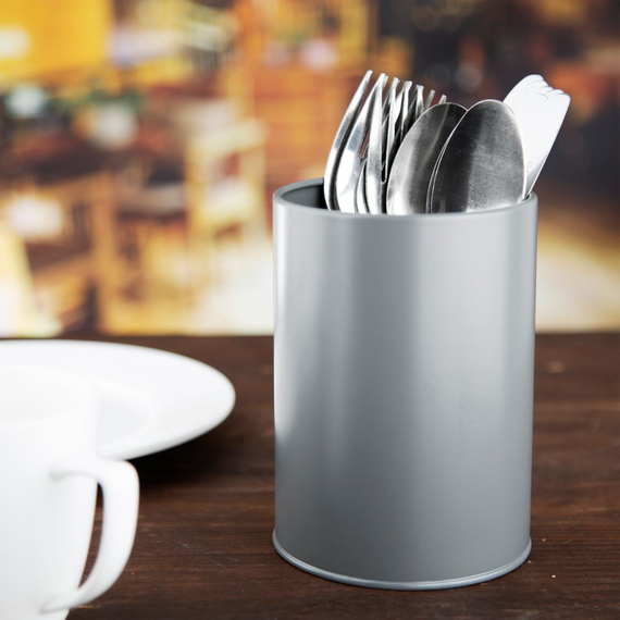 Olympia galvanisierter Besteckbecher grau 3 Olympia galvanisierter Besteckbecher grau