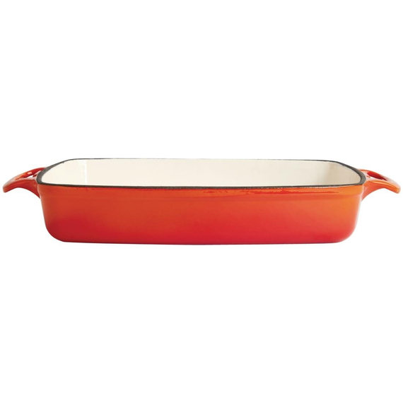 Vogue rechteckige Auflaufform Gusseisen orange groß 1 Vogue rechteckige Auflaufform Gusseisen orange groß