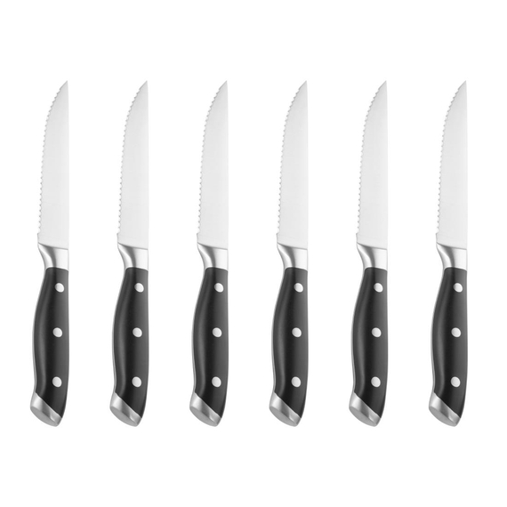 Olympia Premium-Restaurant Steakmesser mit schwarzen ABS-Griffen (6 Stück) 5 Olympia Premium-Restaurant Steakmesser mit schwarzen ABS-Griffen (6 Stück)