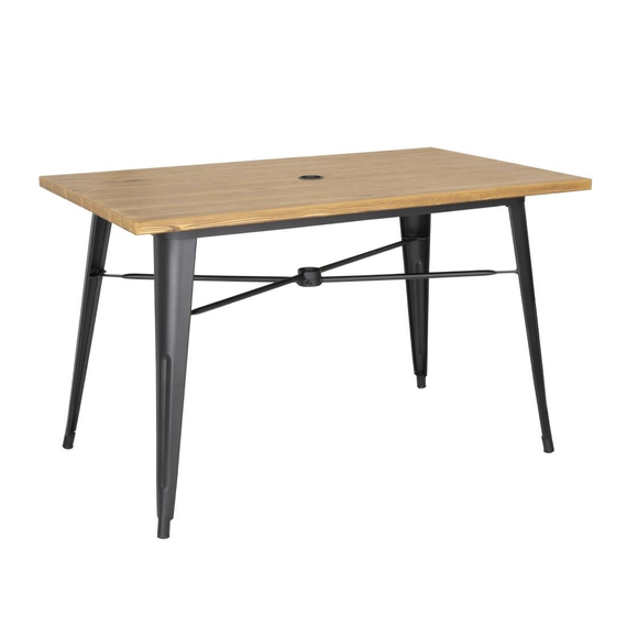 Bolero Kompletter Outdoor Tisch 120x76x76cm Helles Holz Bolero Kompletter Outdoor Tisch 120x76x76cm Helles Holz