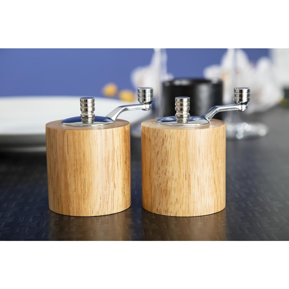 Olympia Salz- und Pfeffermühlenset Heveaholz 8cm 5 Olympia Salz- und Pfeffermühlenset Heveaholz 8cm