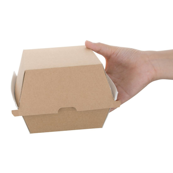 Fiesta Compostable kompostierbare Burgerboxen aus Kraftpapier groß 112mm (150 Stück) 2 Fiesta Compostable kompostierbare Burgerboxen aus Kraftpapier groß 112mm (150 Stück)
