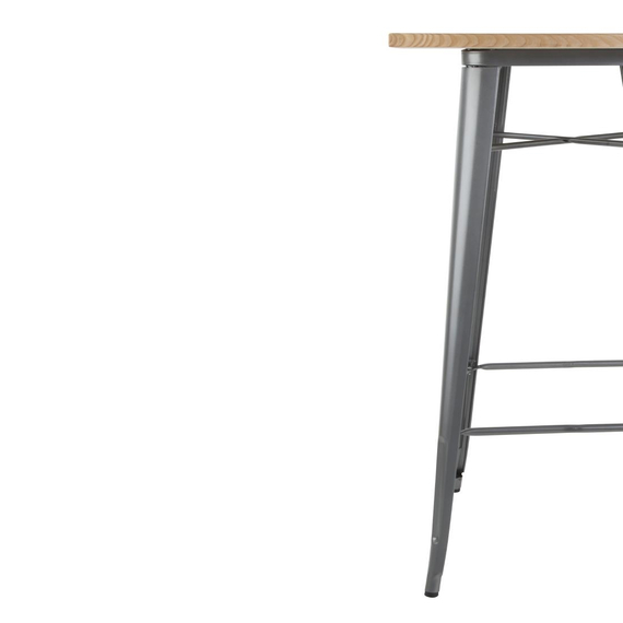 Bolero Bistro Bartisch mit Holzplatte grau 3 Bolero Bistro Bartisch mit Holzplatte grau