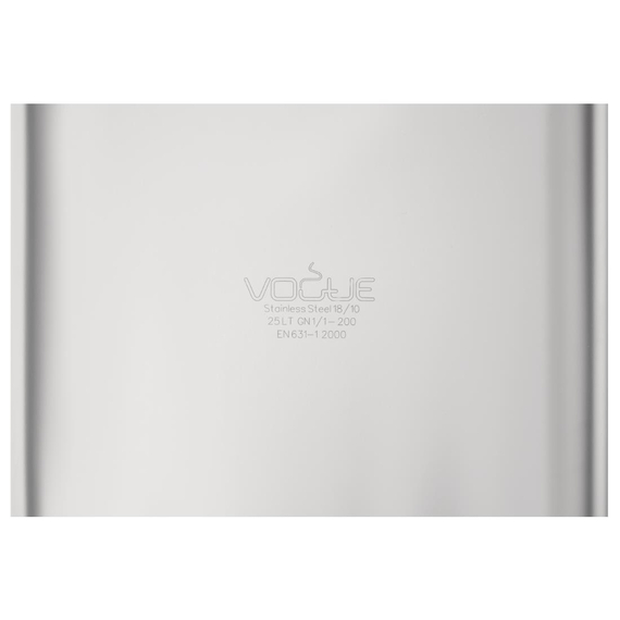 Vogue Strapazierfähiger GN-Behälter 1/1 Edelstahl 200mm 5 Vogue Strapazierfähiger GN-Behälter 1/1 Edelstahl 200mm