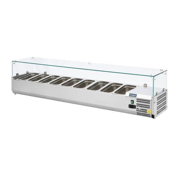 Polar Serie G Aufsatzkühlvitrine für 9x GN1/3 2 Polar Serie G Aufsatzkühlvitrine für 9x GN1/3