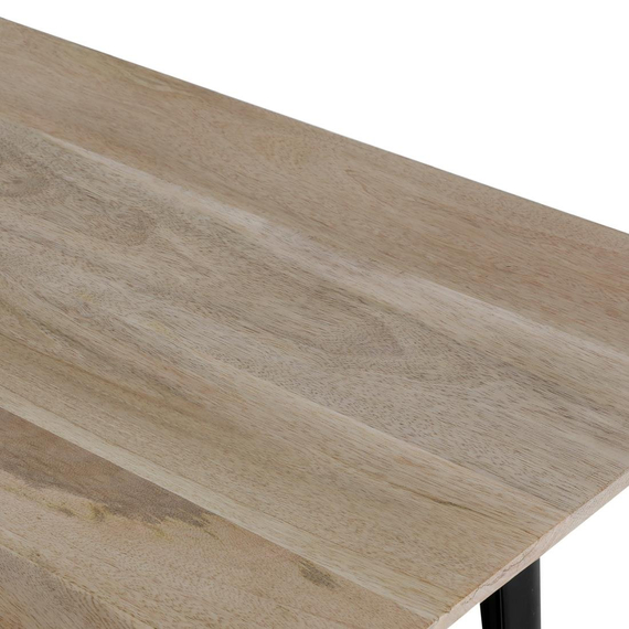 Bolero Bistro Esstisch Mangoholzplatte Schwarzer Rahmen 1450mm 2 Bolero Bistro Esstisch Mangoholzplatte Schwarzer Rahmen 1450mm