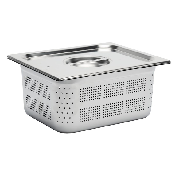 Gastro M Edelstahl GN-Behälter 150mm GN1/2 gelocht 1 Gastro M Edelstahl GN-Behälter 150mm GN1/2 gelocht