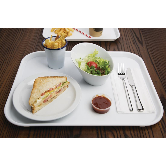 Olympia Kristallon Polypropylen Fast Food Tablett Weiß Groß 450mm 4 Olympia Kristallon Polypropylen Fast Food Tablett Weiß Groß 450mm