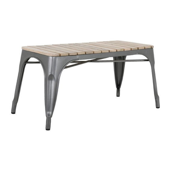 Bolero Bistro Indoor Bank Mit Lattenplatte Aus Mangoholz & Gunmetal Rahmen 850mm (2 Stück) 1 Bolero Bistro Indoor Bank Mit Lattenplatte Aus Mangoholz & Gunmetal Rahmen 850mm (2 Stück)