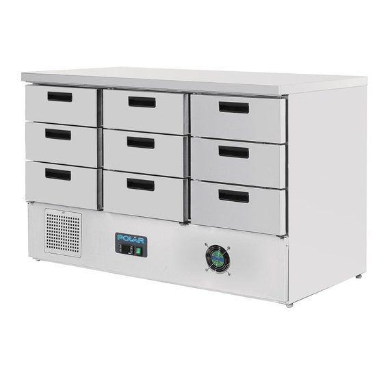 Polar Serie G Kühltisch mit 9 Schubladen 368L 1 Polar Serie G Kühltisch mit 9 Schubladen 368L