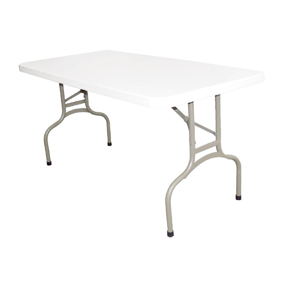 Bolero rechteckiger Klapptisch weiß 152cm Bolero rechteckiger Klapptisch weiß 152cm
