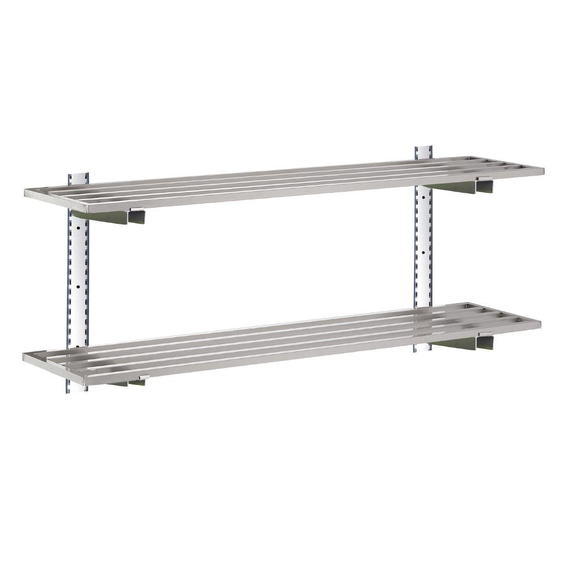 Gastro M Edelstahlwandregal 160cm breit 1 Gastro M Edelstahlwandregal 160cm breit