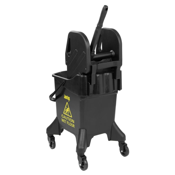Jantex 20Ltr Großer Wischeimer mit Auswringer - Gelber Aufdruck 2 Jantex 20Ltr Großer Wischeimer mit Auswringer - Gelber Aufdruck
