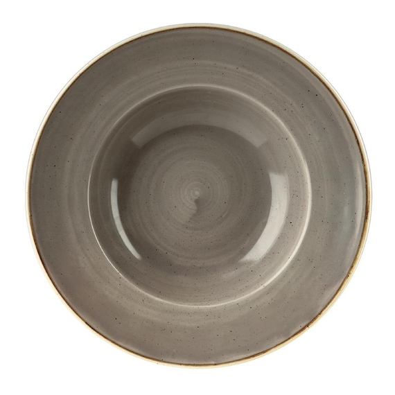 Churchill Stonecast, runde Schüssel mit breitem Rand, Pfefferkorngrau, 240 mm (12 Stück) Churchill Stonecast, runde Schüssel mit breitem Rand, Pfefferkorngrau, 240 mm (12 Stück)