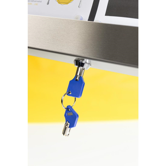 Securit Edelstahl Farbige LED 4XA4 Anzeige mit Mast und Sockel 9 Securit Edelstahl Farbige LED 4XA4 Anzeige mit Mast und Sockel