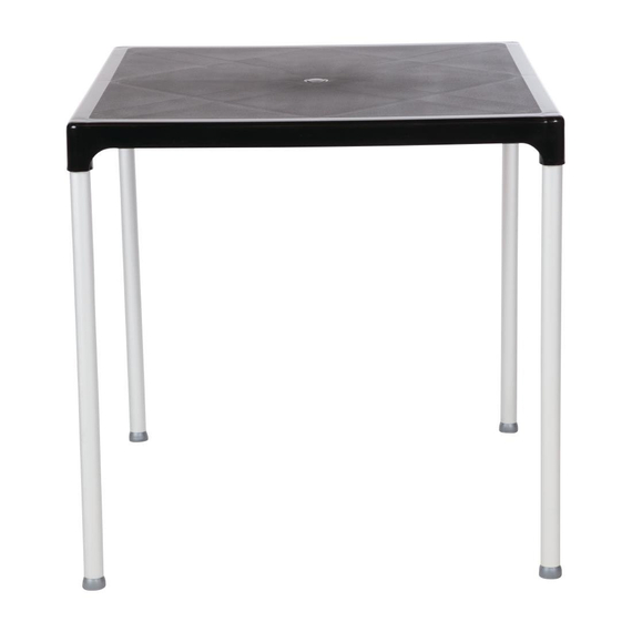 Bolero quadratischer Tisch Kunststoff schwarz 75cm 8 Bolero quadratischer Tisch Kunststoff schwarz 75cm