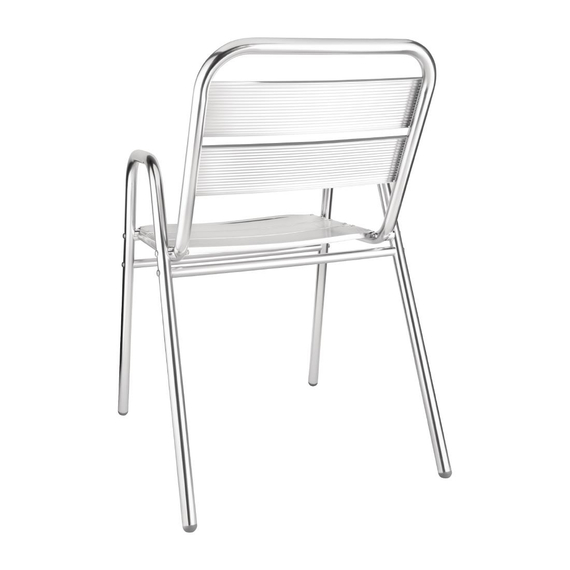 Bolero Bistrostühle mit Unterarmlehne Aluminium (4 Stück) 2 Bolero Bistrostühle mit Unterarmlehne Aluminium (4 Stück)