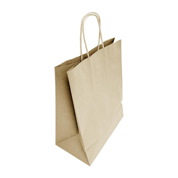Fiesta Recyclierbare Papiertüte mit Drehgriff Braun - Groß (250 Stück) Fiesta Recyclierbare Papiertüte mit Drehgriff Braun - Groß (250 Stück)